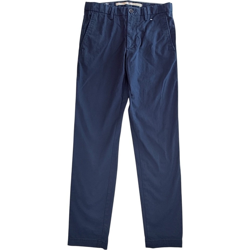 Banana Republic Lived-In Chino Pants‎ Mens 29x32 Navy Blue Skinny Fit Stretch